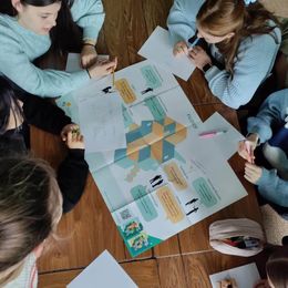 Groepswerk tussen leerlingen van IMK